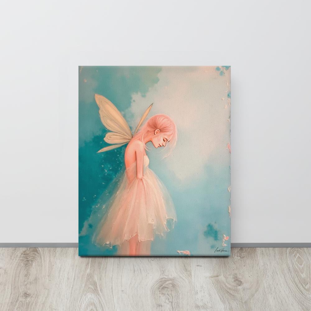 Wings of Uncertainty – Emotional Fairy Art Canvas by Leah Verne