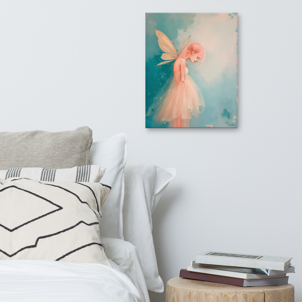 Wings of Uncertainty – Emotional Fairy Art Canvas by Leah Verne