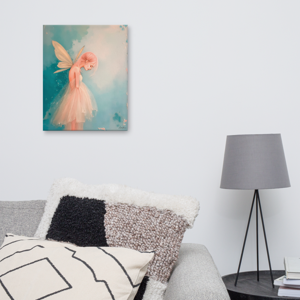 Wings of Uncertainty – Emotional Fairy Art Canvas by Leah Verne