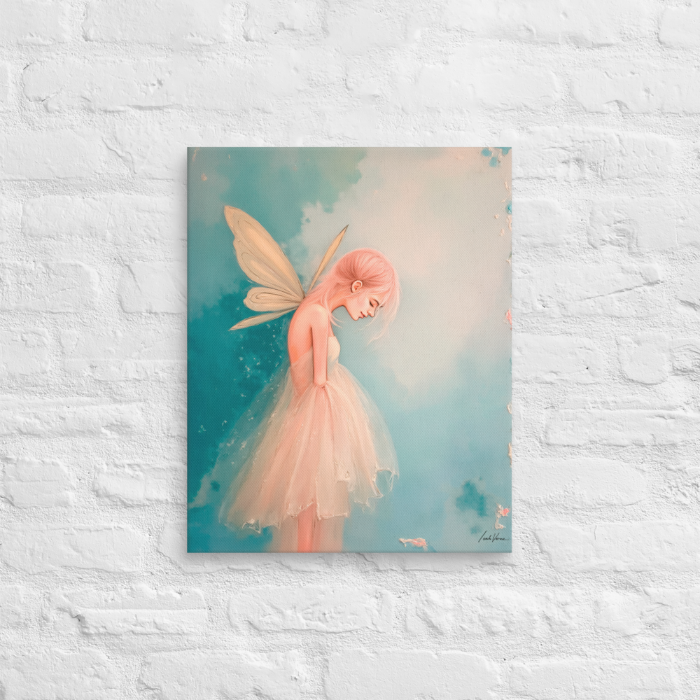 Wings of Uncertainty – Emotional Fairy Art Canvas by Leah Verne