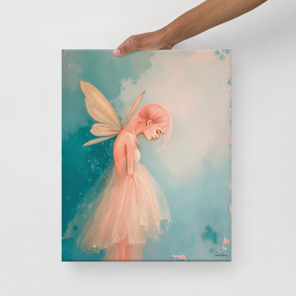 Wings of Uncertainty – Emotional Fairy Art Canvas by Leah Verne