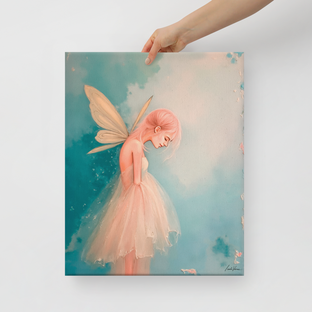 Wings of Uncertainty – Emotional Fairy Art Canvas by Leah Verne