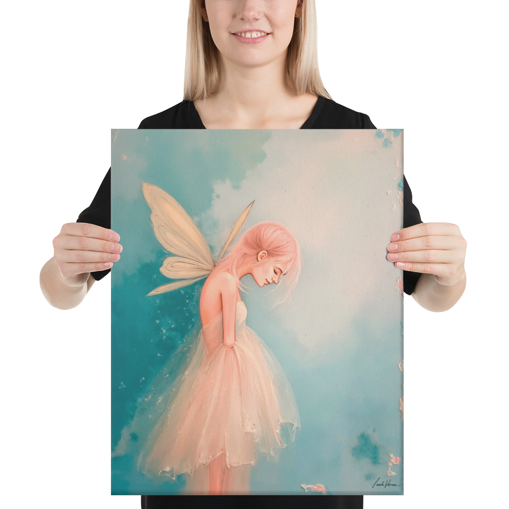 Wings of Uncertainty – Emotional Fairy Art Canvas by Leah Verne