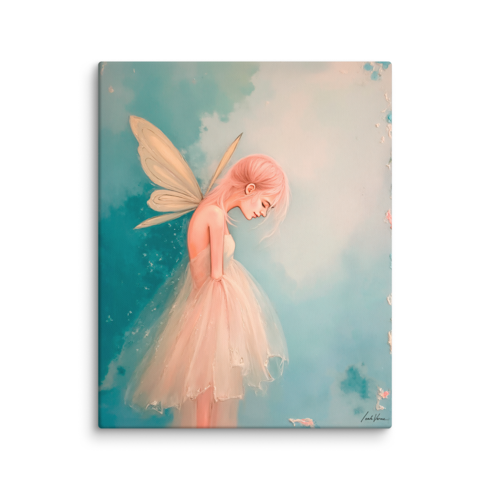 Wings of Uncertainty – Emotional Fairy Art Canvas by Leah Verne