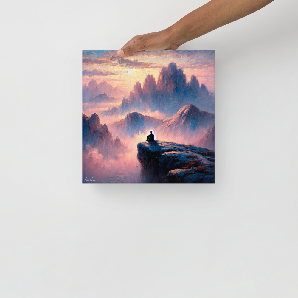 Mountain Reverie Thin Canvas | Tranquil Landscape by Leah Verne